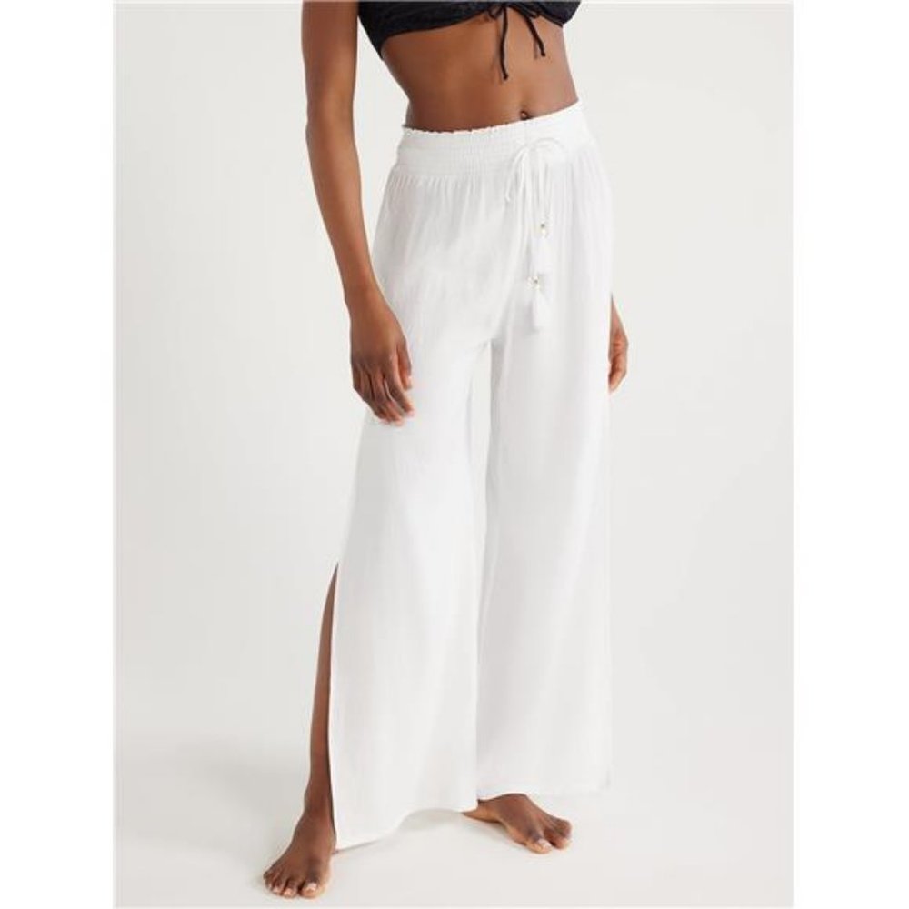 Women's Plus Smocked Coverup Pants